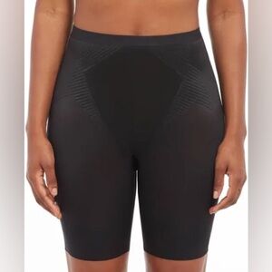 Spanx Thinstincts Girl Short 2.0 Black Sz L Targeted Shaping Slimming Shapewear